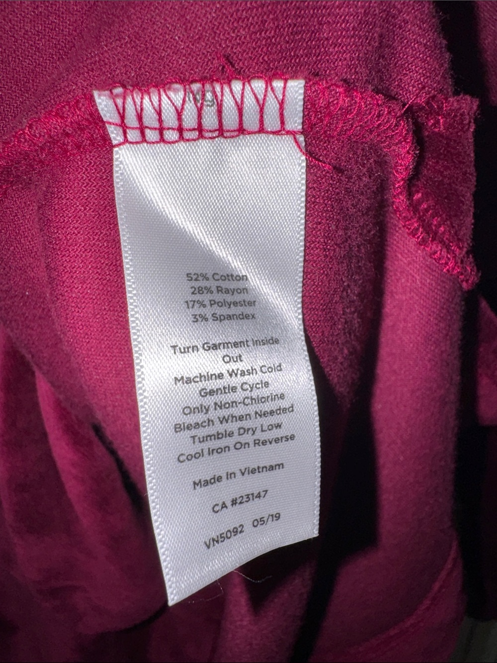 Talbots Petite Velvet V-Neck Tunic Top - Raspberry - Picture 4 of 5
